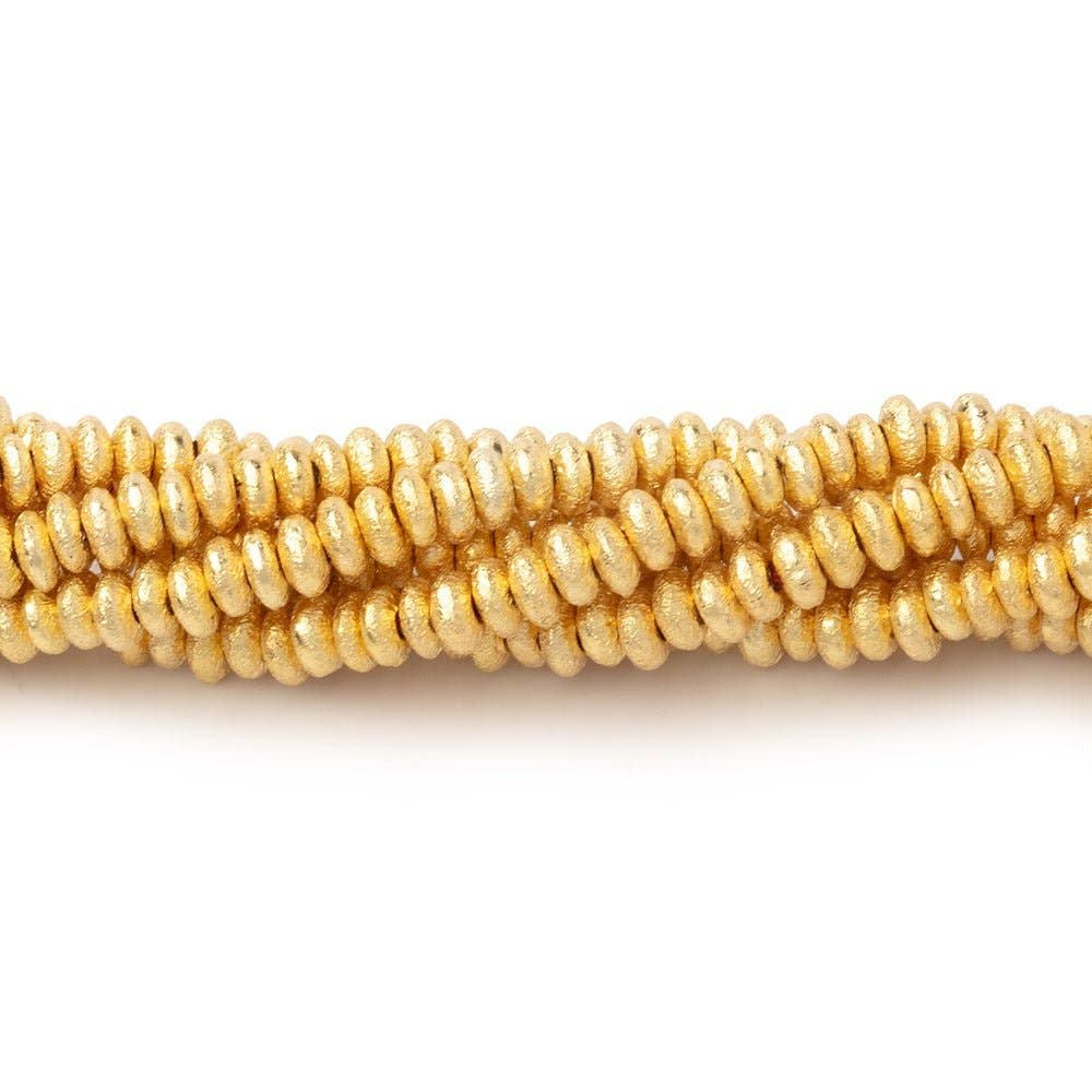 Beads of Cambay - Wholesale Beads - 3mm Brushed Disc Beads2