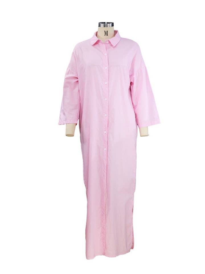 HIDDENBRAND - Wholesale Swim Cover Up - Women's - basic maxi coverup shirt dress9