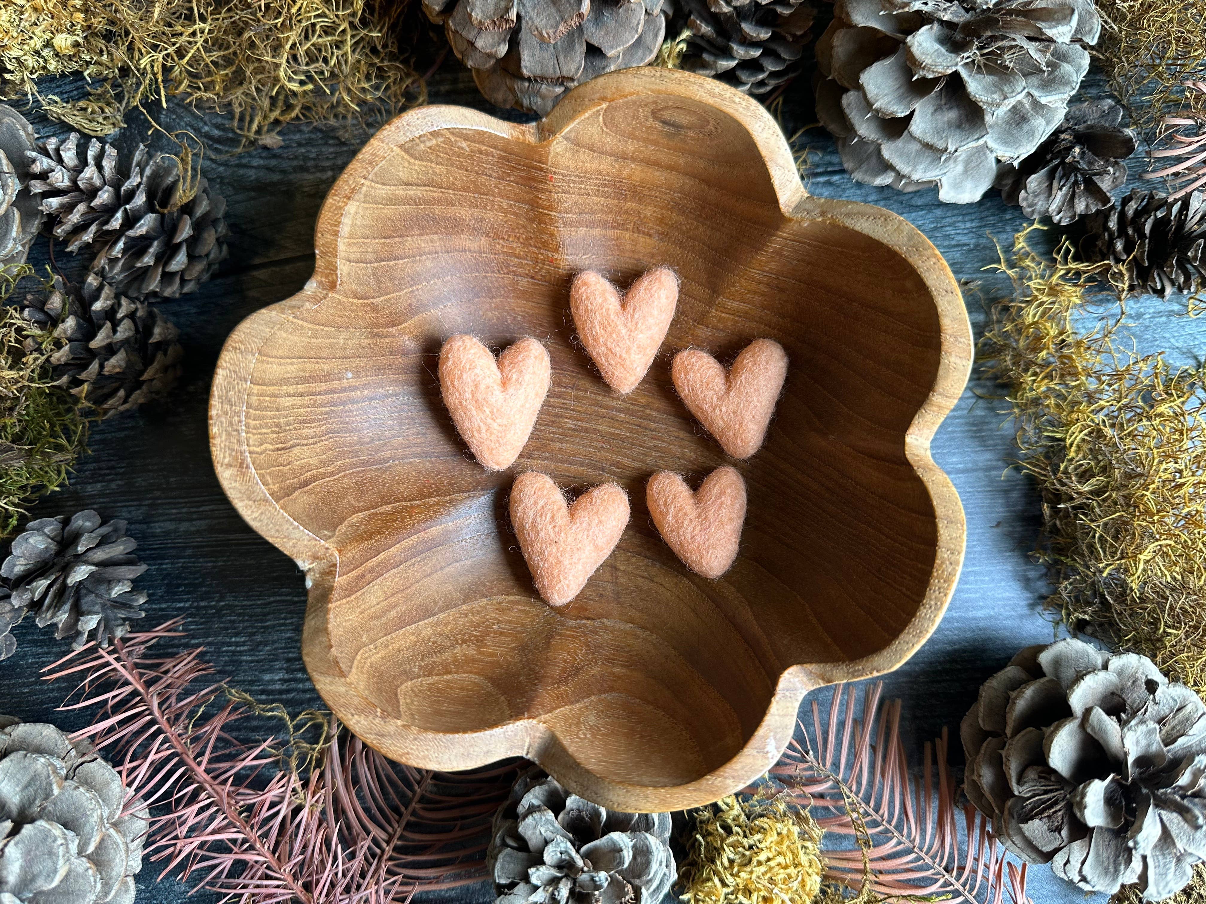 House of Moss - Wholesale Decorative Tabletop Object - Wool Heart | Felted Wool Mini Decor | 23 Colors12