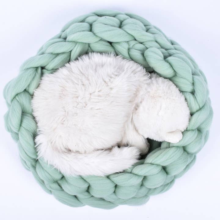 woolexperts - Wholesale Pet bed – Cat/dog - Merino Wool Chunky Knit Cat Cave Bed #3