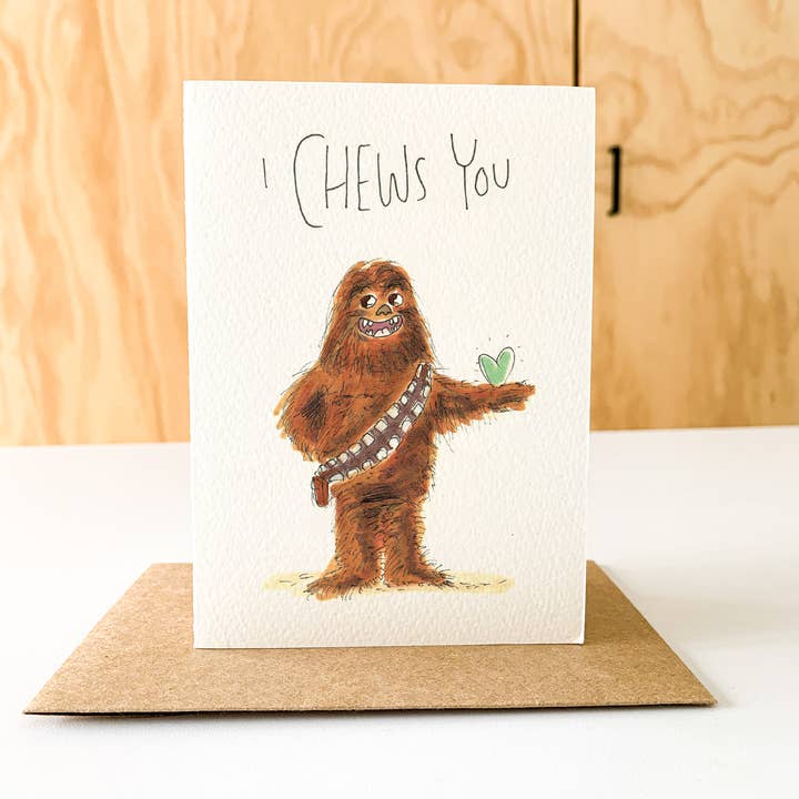 Well Drawn - Wholesale Love Card - I Chews You6