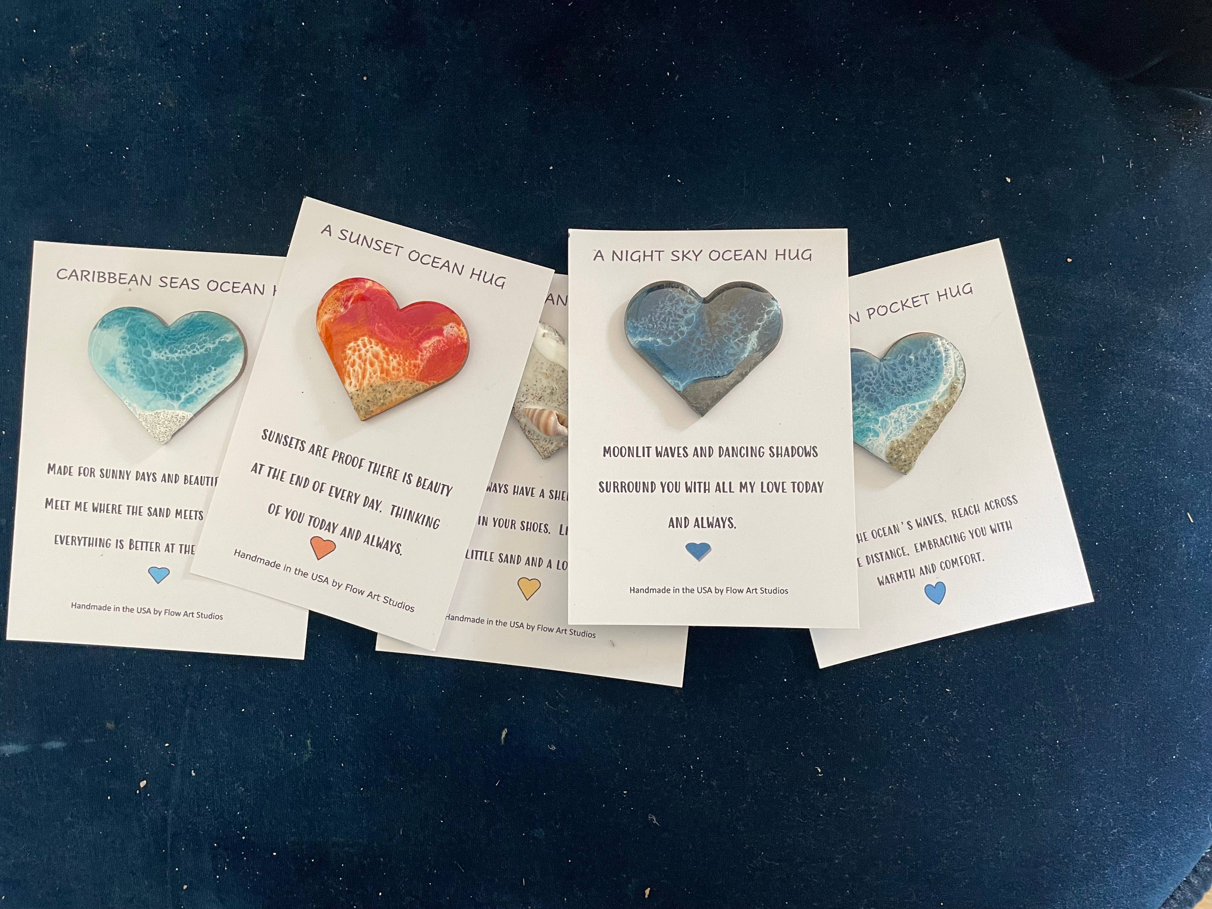 Flow Art Studios - Wholesale Everyday Greeting Card - Ocean Pocket Heart Variety Pack (5 in all)3