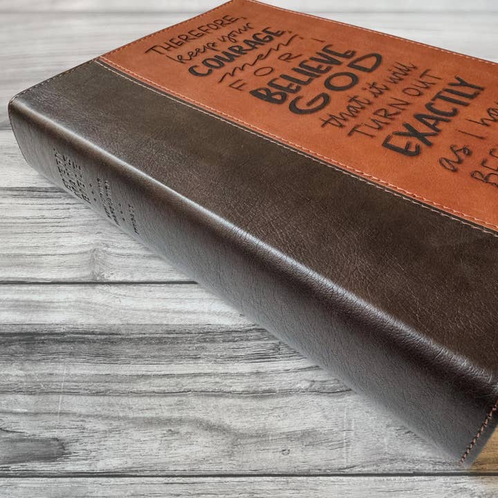 Joy Creative Bibles - Wholesale Religion - NLT Every Man's Bible - Keep Your Courage Men1