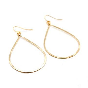 Boucles d'oreilles pendantes simples en or - E1-005 pour la vente par LIZOU