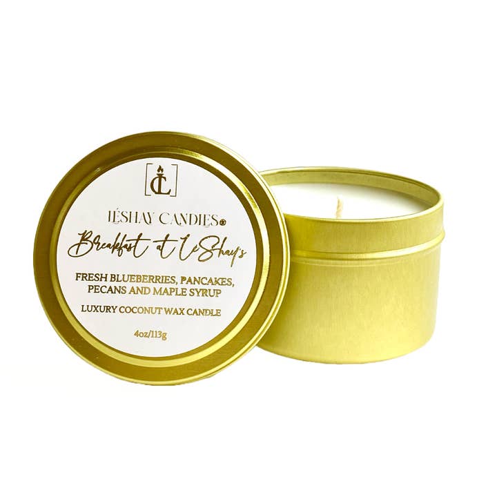 ONTBIJT BIJ LÉSHAY'S CHRISTIAN TRAVEL LUXEKAARS voor wholesale door Leshay Candles, LLC