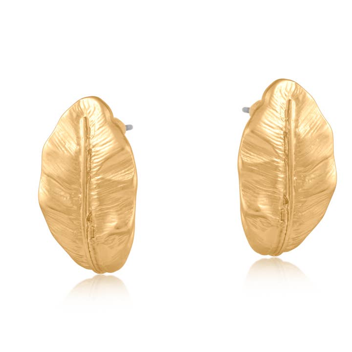 Freya Leaf Earrings for wholesale by Big Metal London