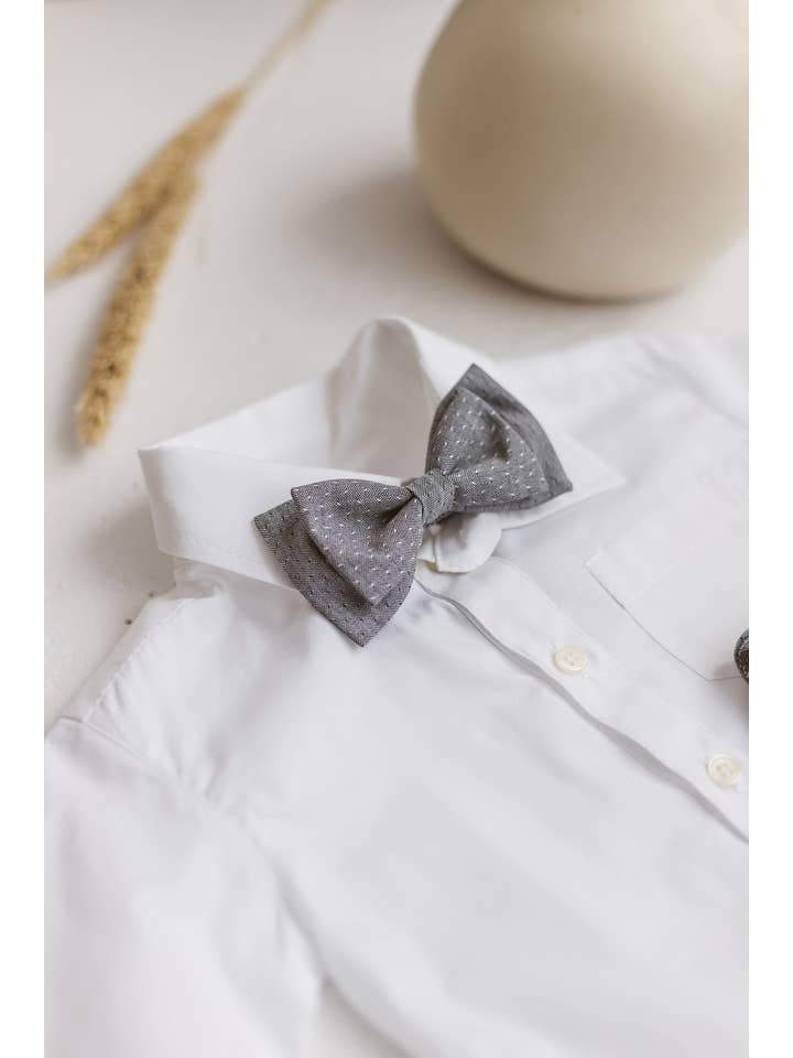 Matrinna - Wholesale Suit - Kids - Grey Full Cotton Tuxedo Suit for Baby Boys2