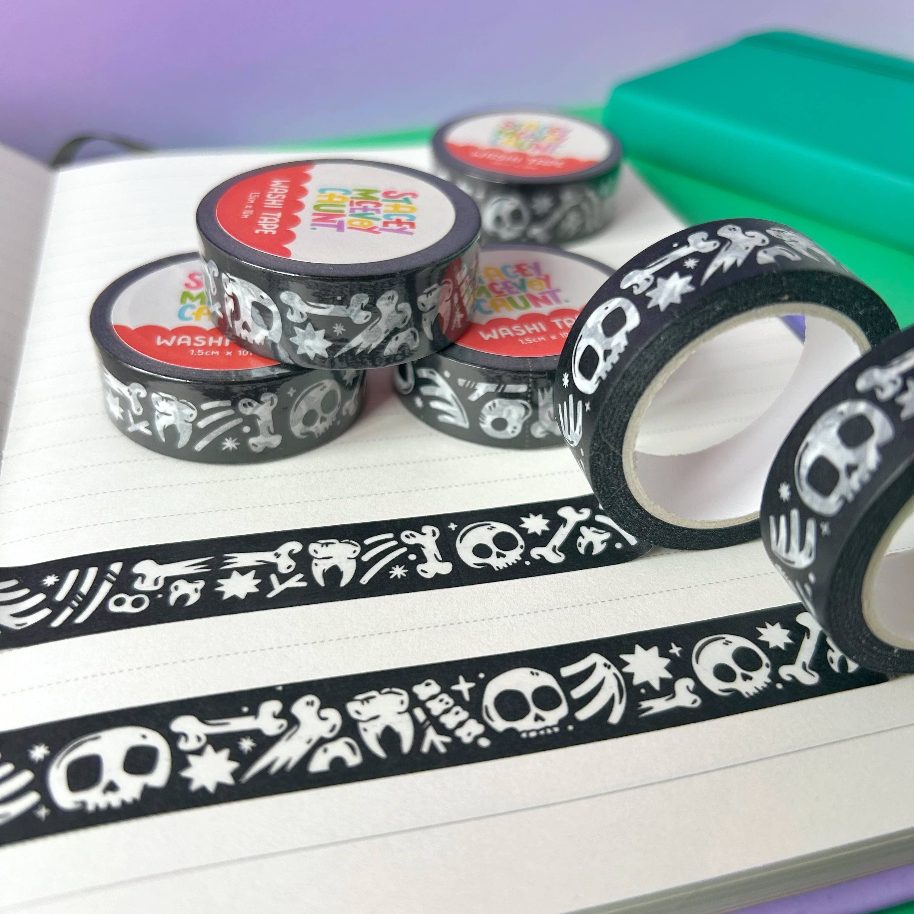 Stacey McEvoy Caunt - Wholesale Washi Tape - Skull and Bones Washi Tape4