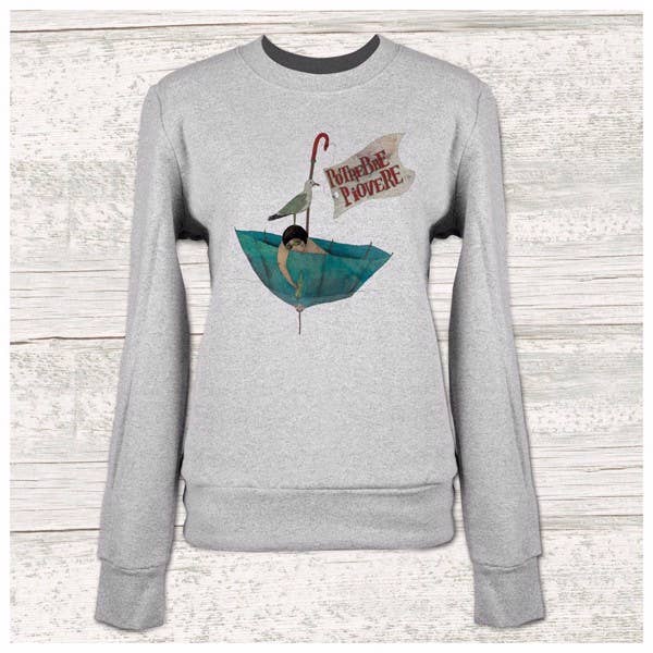 Might Rain Woman Round Neck Sweatshirt for wholesale by Collecteeve