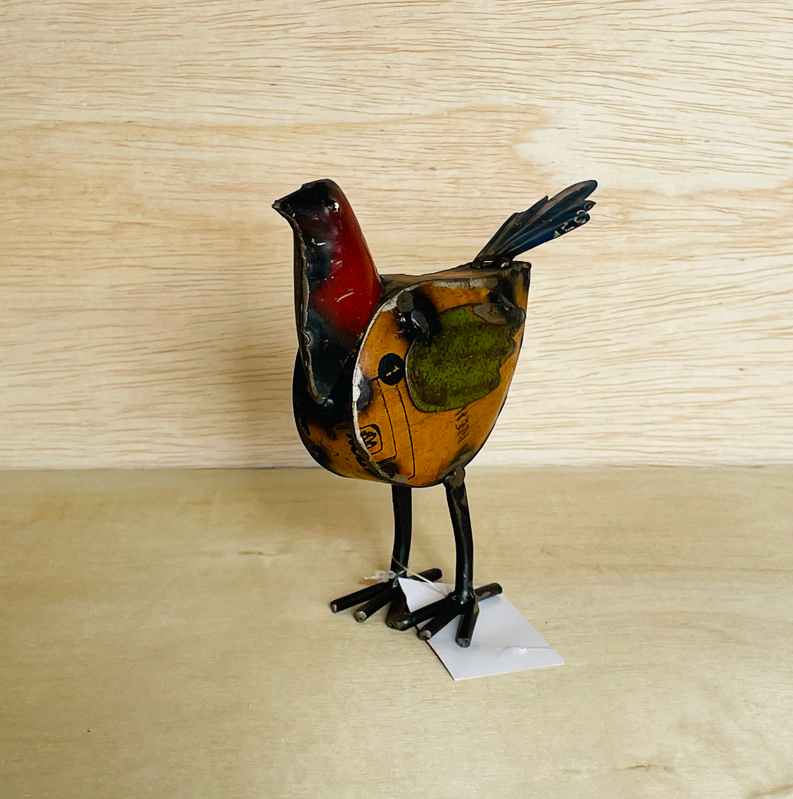 Everyday Artifact - Wholesale Sculpture - Yellow Bird Recycled Metal Animals1