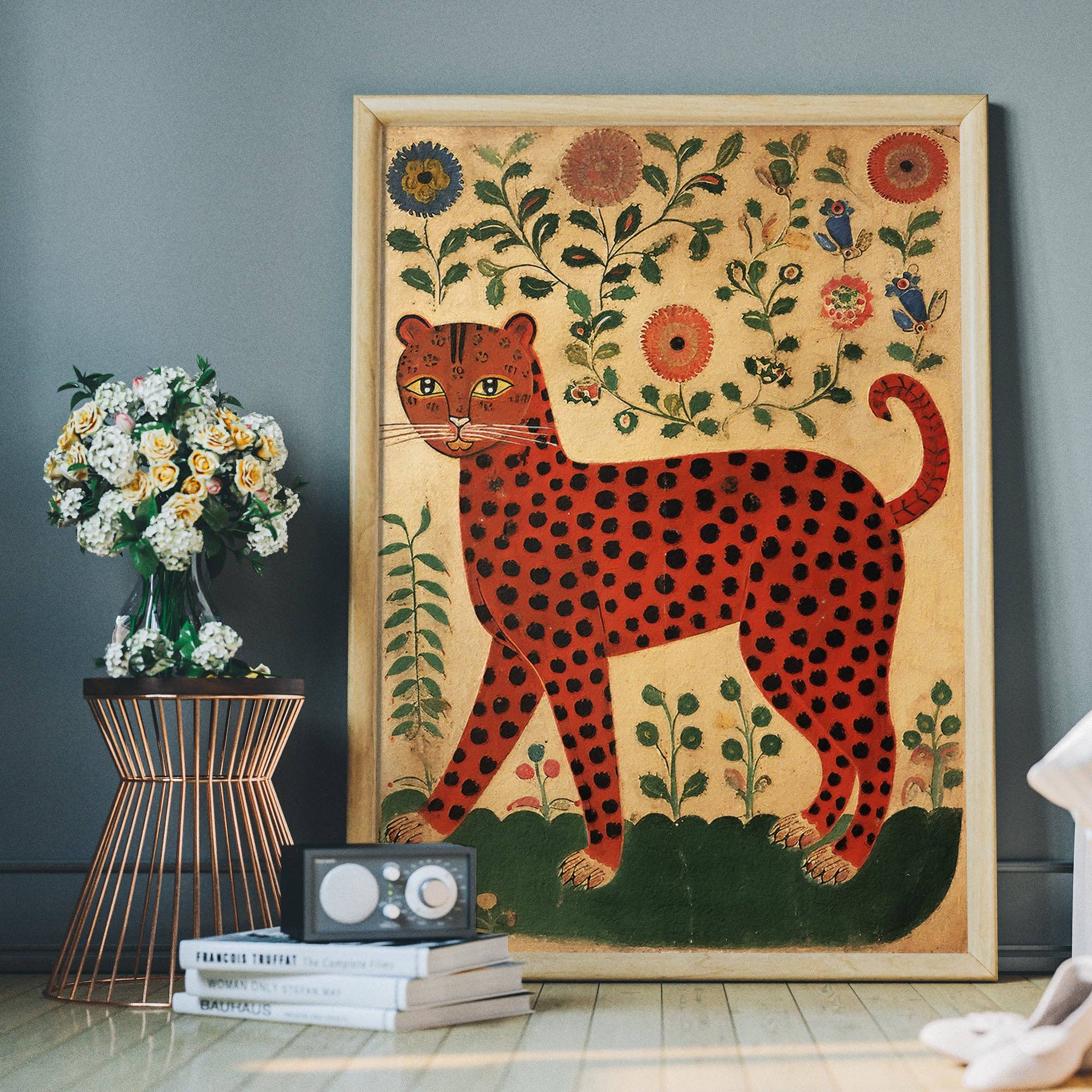 Ink & Drop - Wholesale Art Print - Folk Art Style Leopard Print3