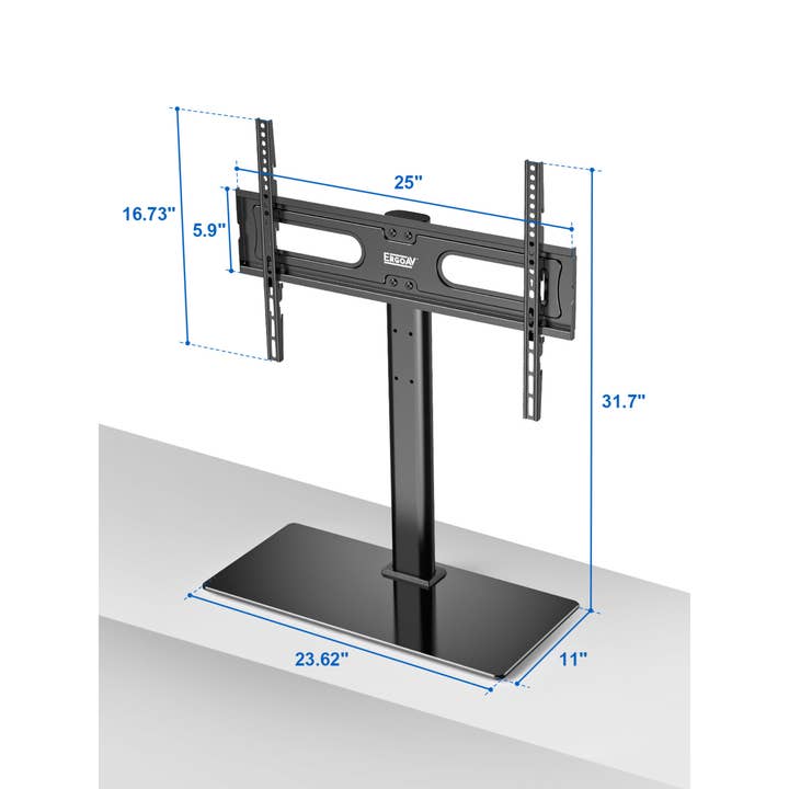 JupiterGear Home – wholesale Konsolbord – ErgoAV bordsstativ för TV-apparater från 40" till 75"