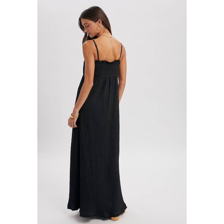 Wishlist Apparel - Wholesale Dress - Women's - TEXTURED TIE-FRONT MAXI DRESS / WL25-1171210