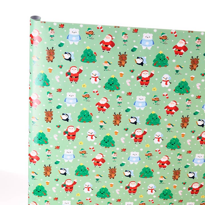 Puckator Ltd - Wholesale Wrapping Paper Roll - Christmas Jingle Bunch 3m Wrapping Paper Roll1