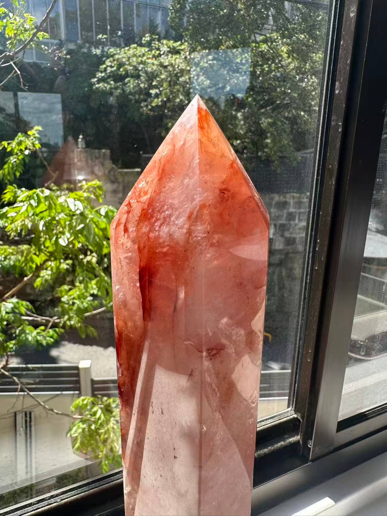 Moon Rituals - Wholesale Spiritual Stone/Crystal - Extra Large Fire Quartz Tower (Hematoid Quartz) | Powerful Grounding Crystal for Root Chakra Healing & Passion, christmas crystal gift #36