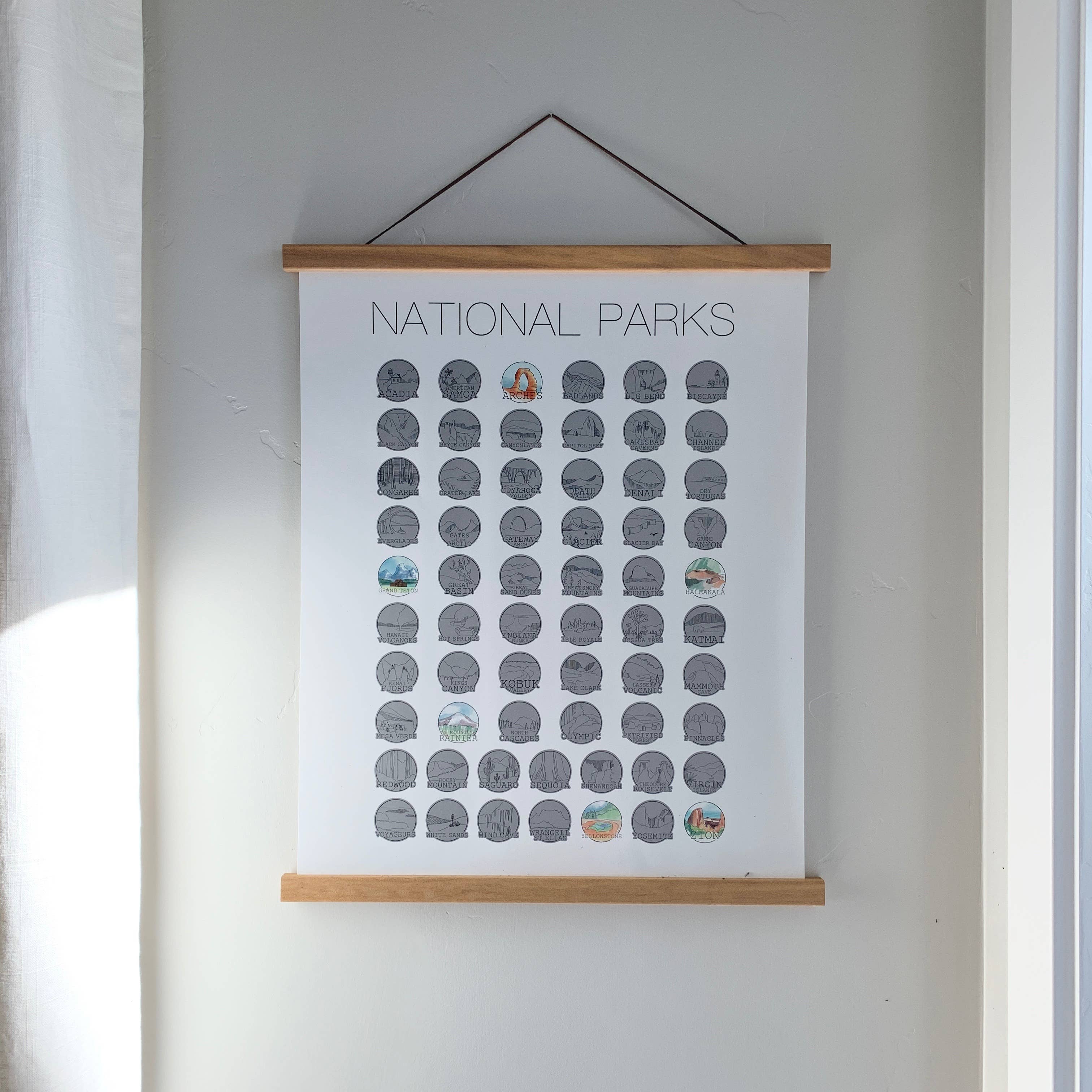 Waypoint Wanders - Wholesale Plattegrond - Magnetisch hangframe van teakhout1