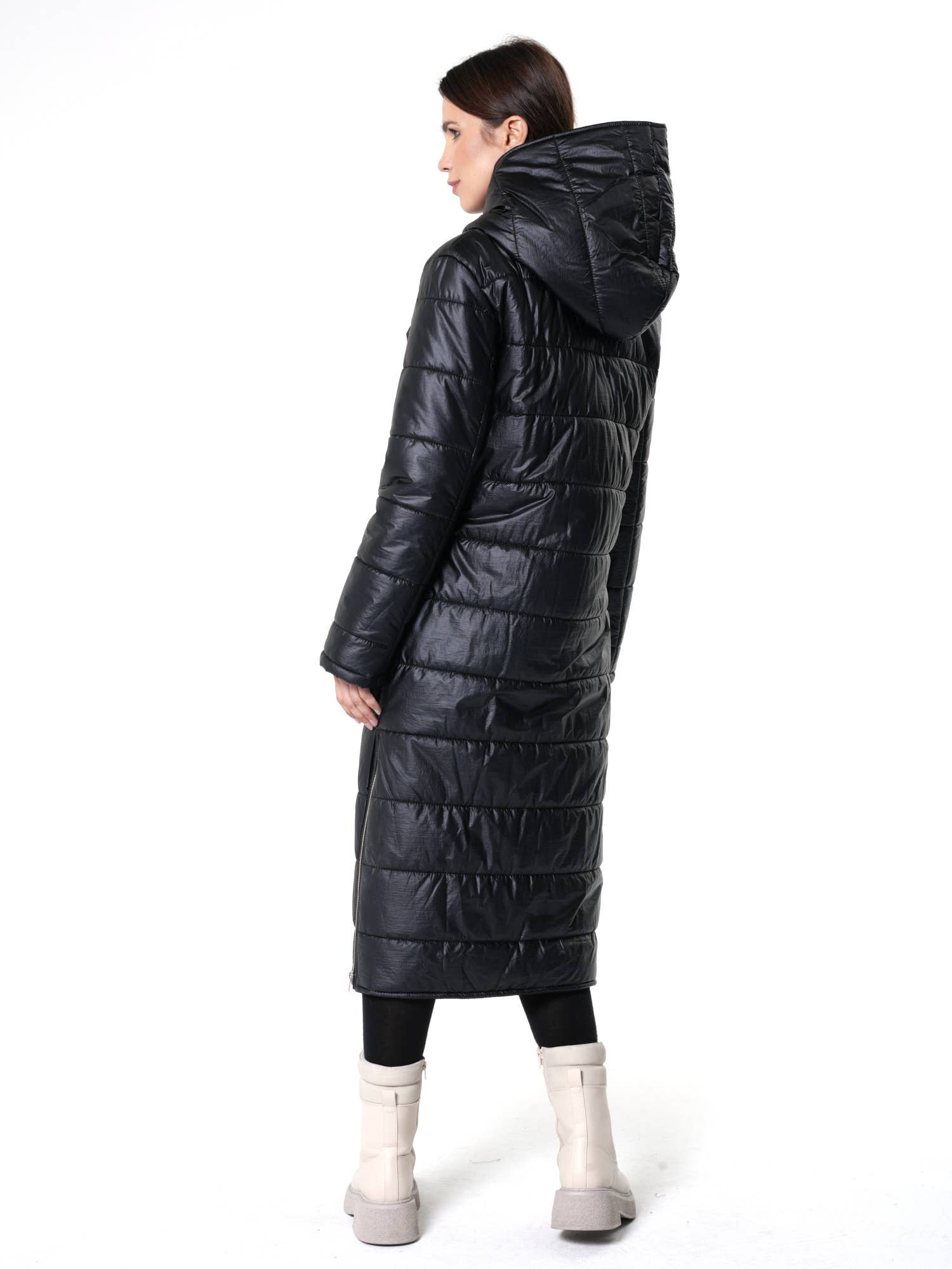 Metamorphoza - Wholesale Puffer Jacket - Women's - Long Puffer Jacket With Oversize Pockets4