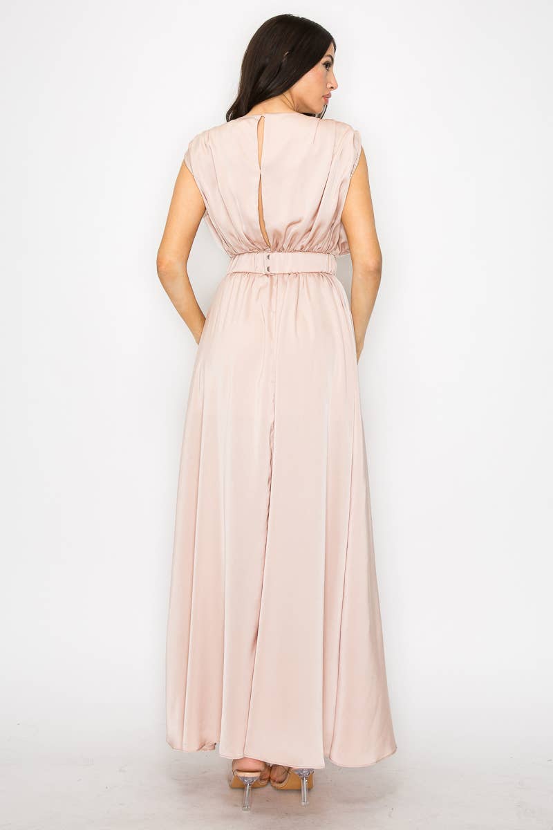 Peace Love Line - Venta al por mayor Vestido - Mujer - SLI3727 - VESTIDO LARGO DE SATÉN5