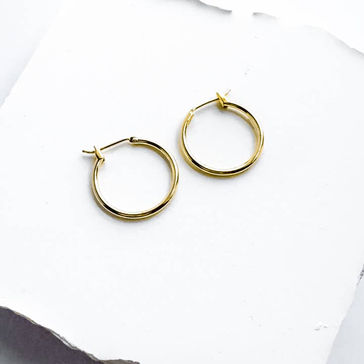 Classic Gold Filled Hoop Earrings for wholesale by Hello Heather