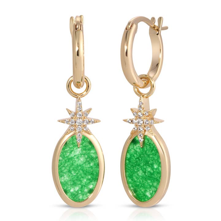 Aurora Drop Earrings - Jade for wholesale by Leeada Jewelry