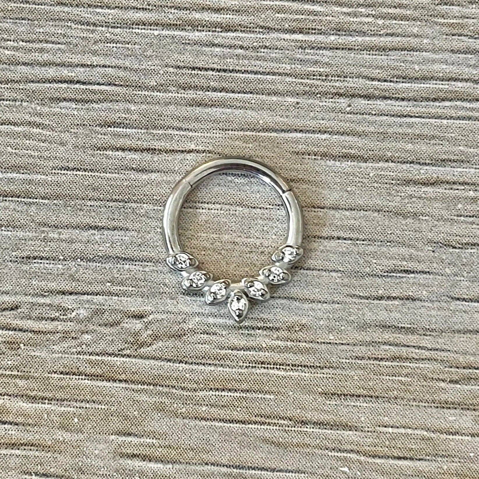 Elara Body Jewelry - Wholesale Nose Ring - Rose Gold Septum Piercing (16G | 8mm | Surgical Steel | Rose Gold, Gold, Black or Silver)0