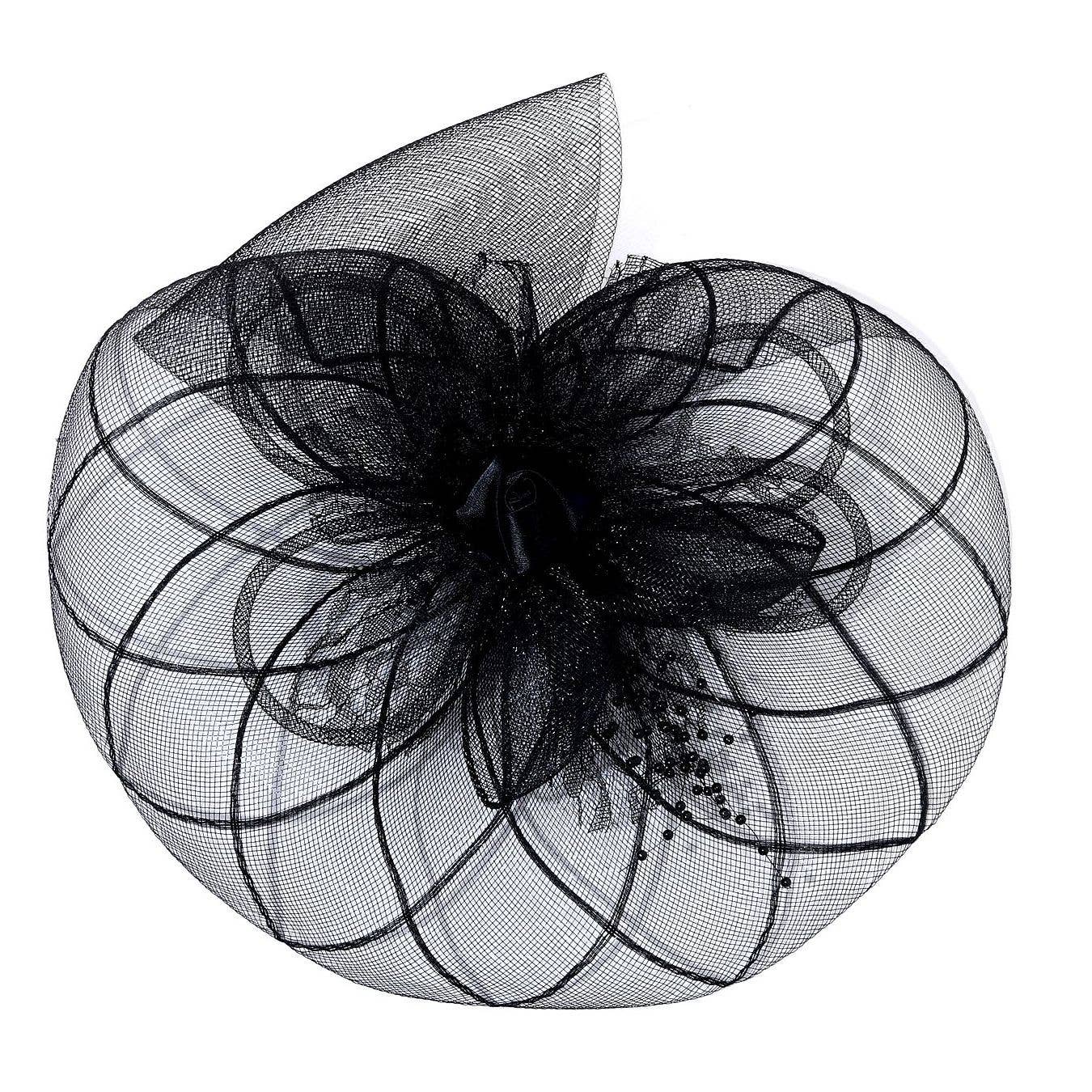 Diacly - Wholesale Fascinator Hat - Women's - Bold Mesh Flowers Top Flappy Fascinator0
