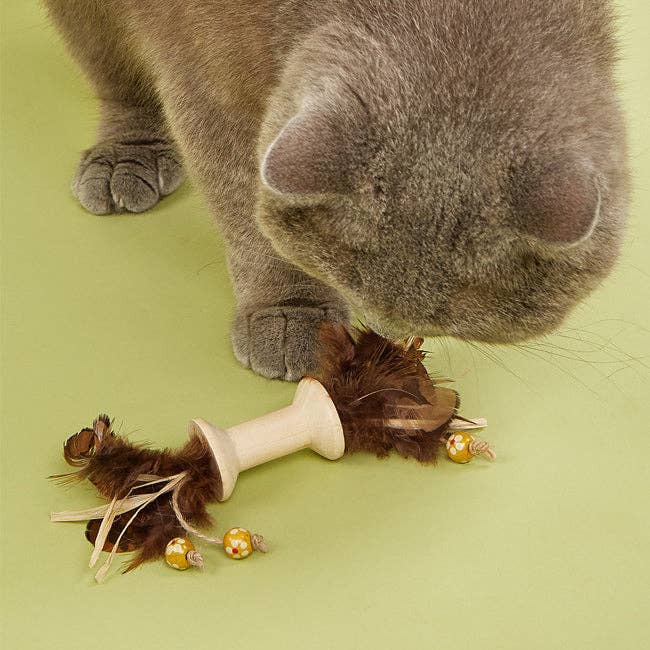 Cheerhunting - Wholesale Pet Toy - Cat - Moo - Raffia Feather Cat Toy