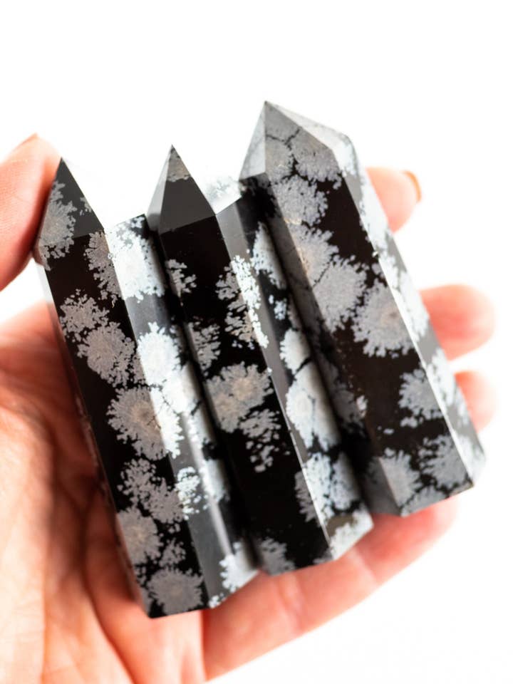 Snowflake Obsidian Point for wholesale by Apothecary Co.