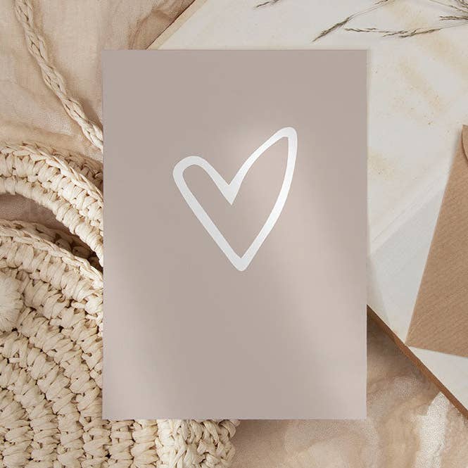 Card | Heart grey for wholesale by NynkeOntwerpt