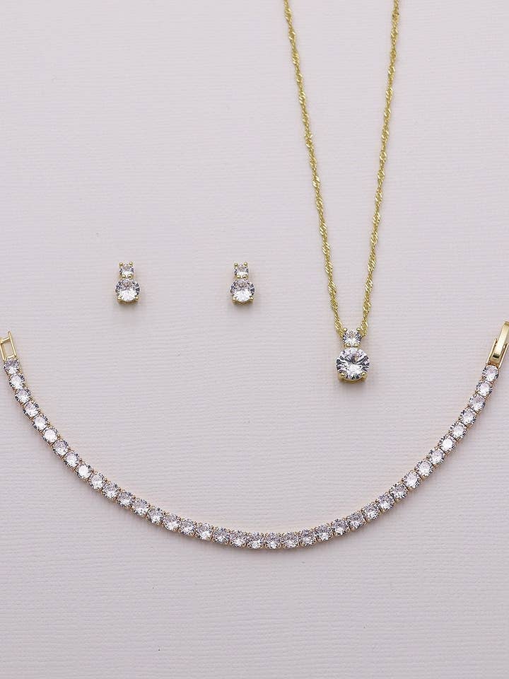 Conjunto de Joias Redondas Pequenas por atacado de allureweddingjewelry