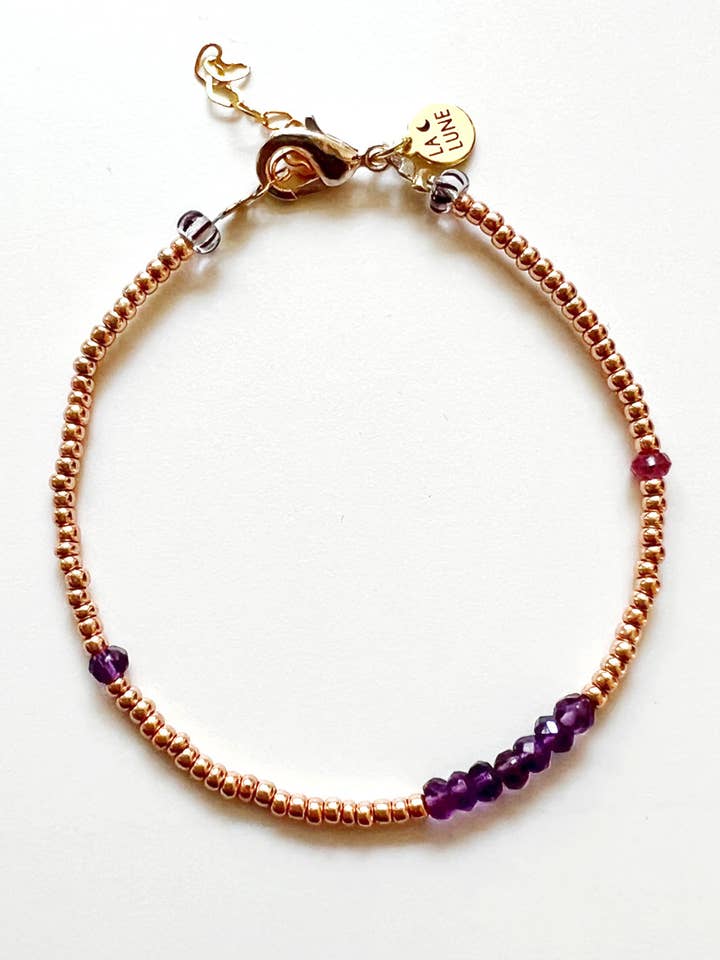 AMETYST STJERNE STØV UPCYCLED LUKSUS ARMBÅND for engroshandel hos LA LUNE Sustainable Jewels