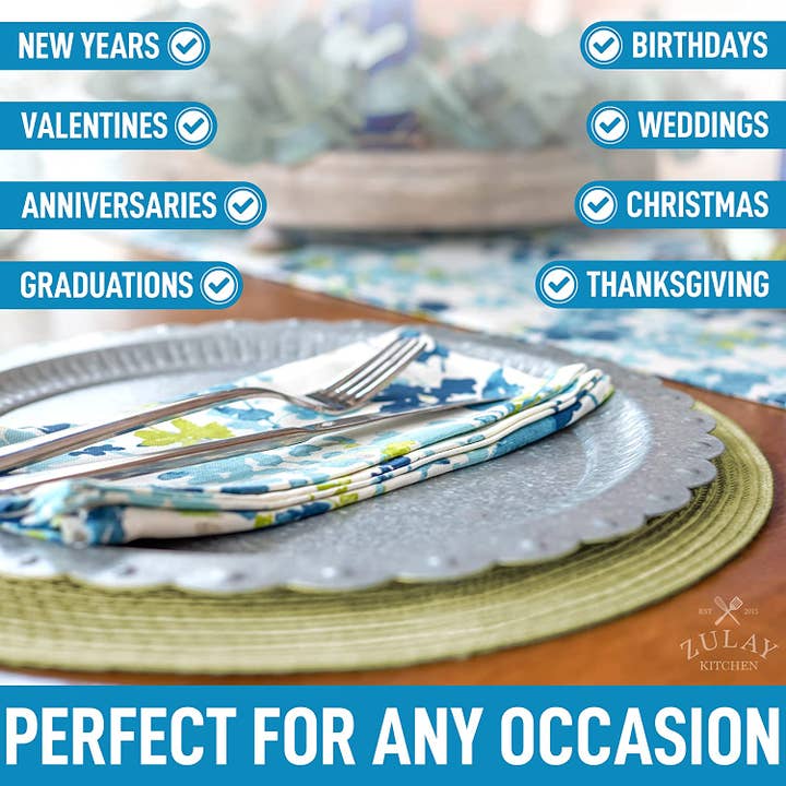 Zulay Kitchen - Wholesale Placemat - 15-Inch Braided Round Placemats – Set of 610