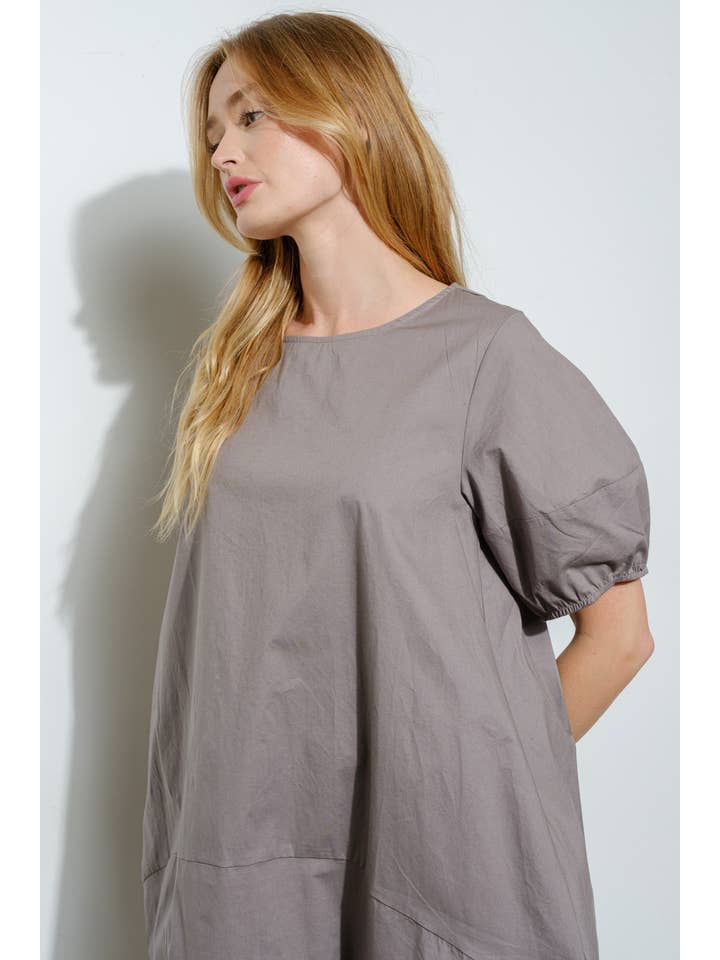 Bloidy – wholesale Klänning - Dam – Poplin Kortärmad Mini Bubble Klänning - D10482SS24