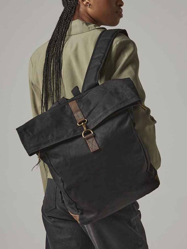 Quadra - Heritage Waxed Canvas Backpack for wholesale by Pierre Francis