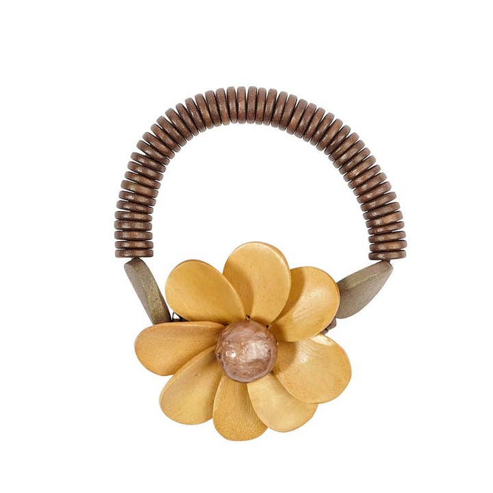 Bijondo - Wholesale Cuff Bracelet - Handmade wooden bracelet Flower