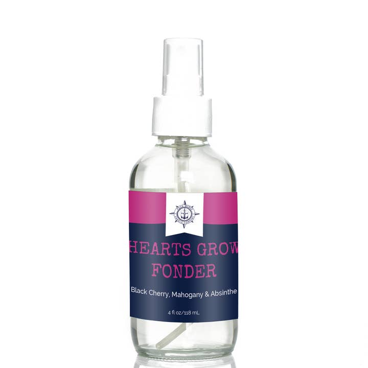 HEARTS GROW FONDER room spray for wholesale by Fair Winds Candle Company