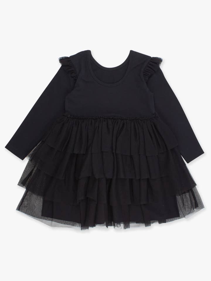 Girls Black Flutter Tulle Long Sleeve Twirl Dress
for wholesale on Faire1