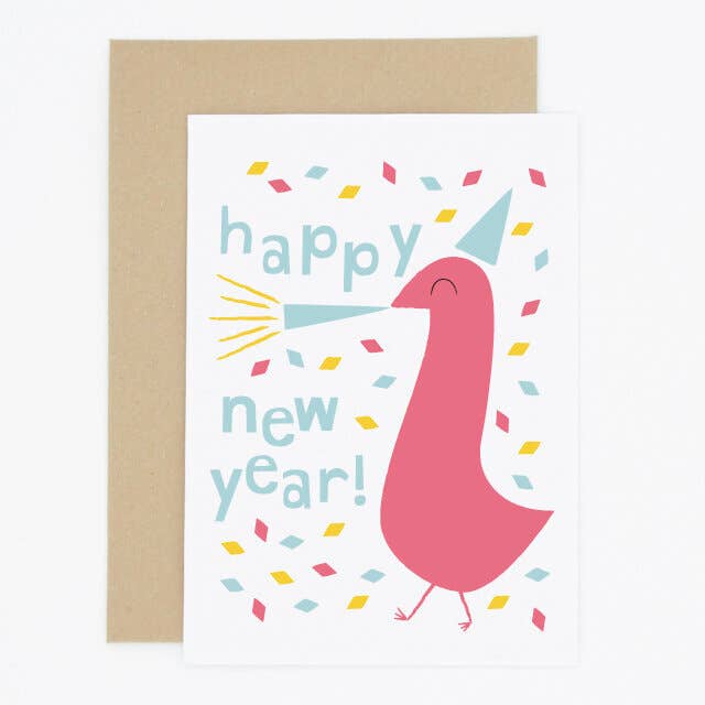 Cartão de Ano Novo de Pássaro Engraçado por atacado de Madame Annie et Fils
