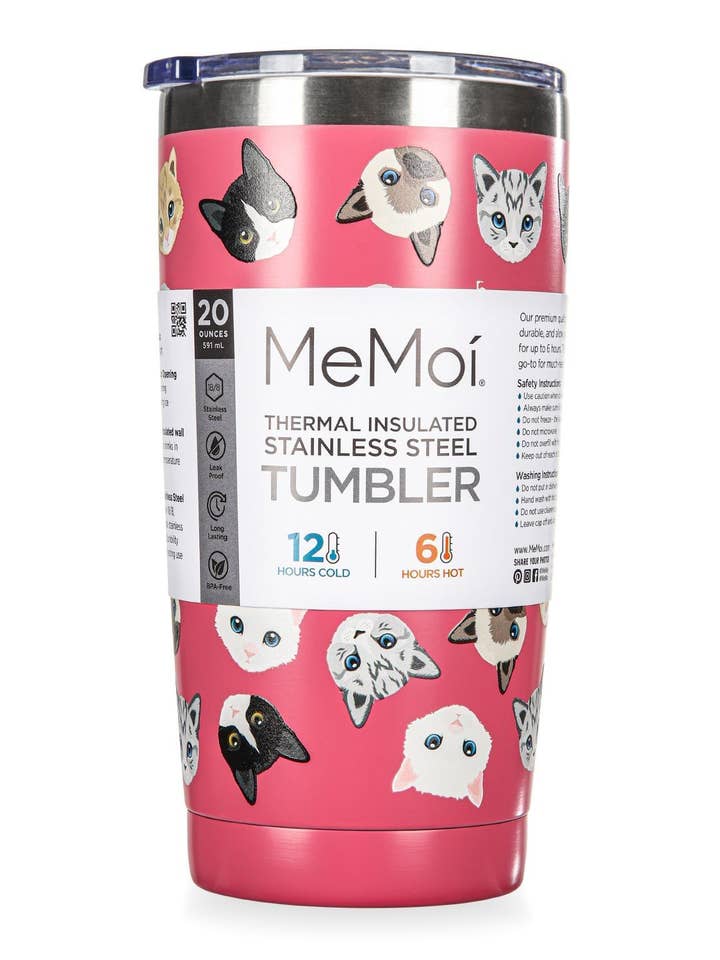 Thermal Insulated S/S Cats Pattern 20 Oz Coffee Tumbler for wholesale by Infinity Classics International Inc.