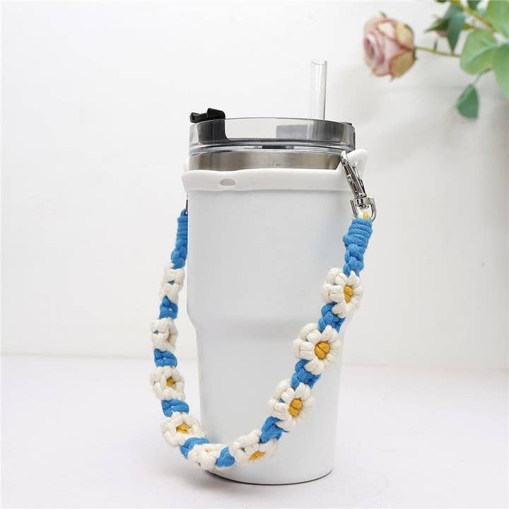 Handcrafted Daisy Cup Cozy for wholesale by FurDecoration