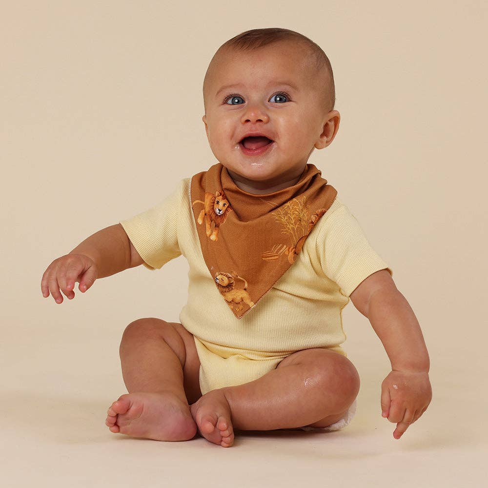 Snuggle Hunny – wholesale Bandana bib – Roar Organic Dribble Bib3