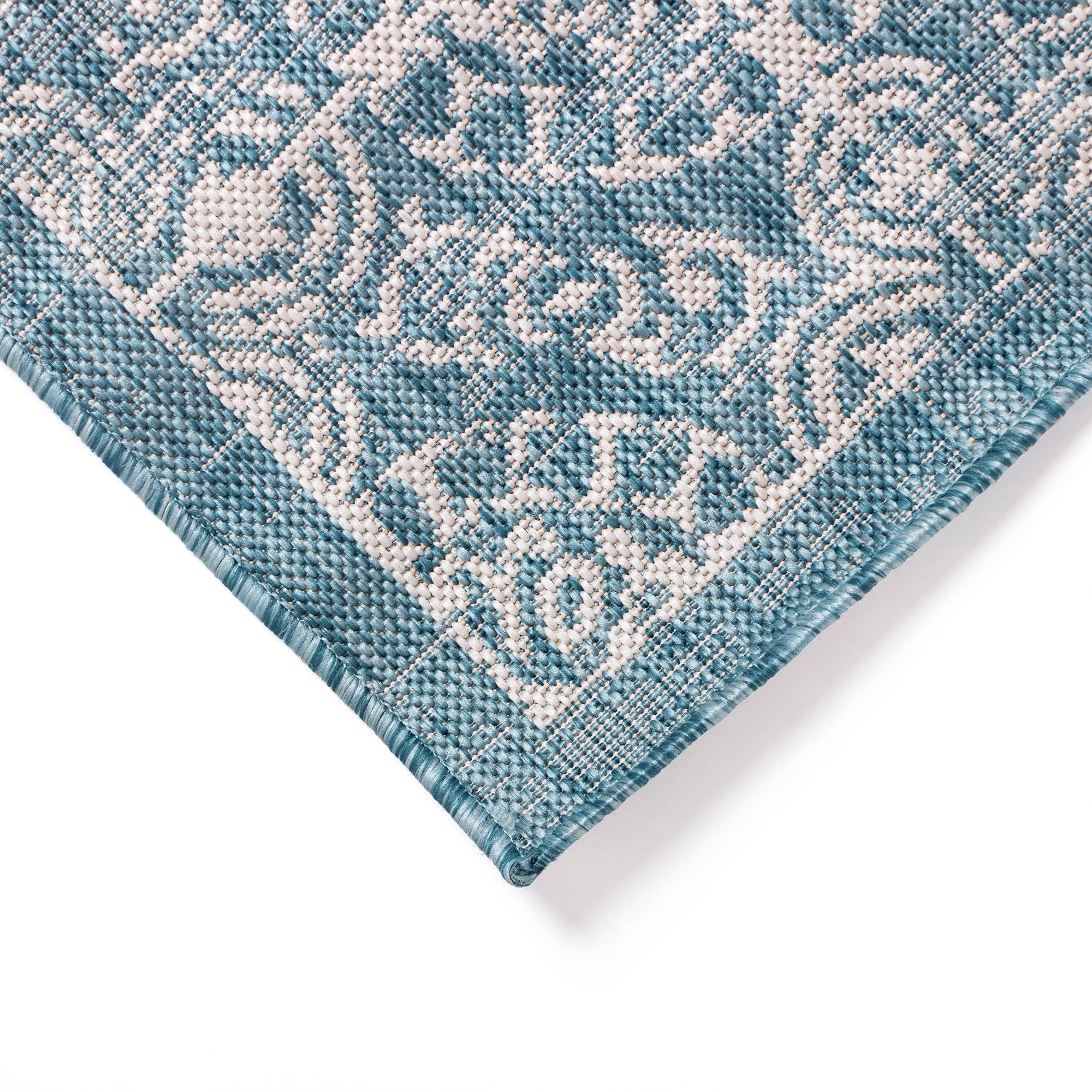 Carmel Antique Tile Indoor/Outdoor Rug Aqua for wholesale on Faire3