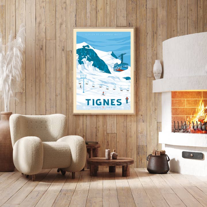 Olahoop Travel Posters - Wholesale Poster - Tignes Savoie Ski Resort Travel Poster - France1
