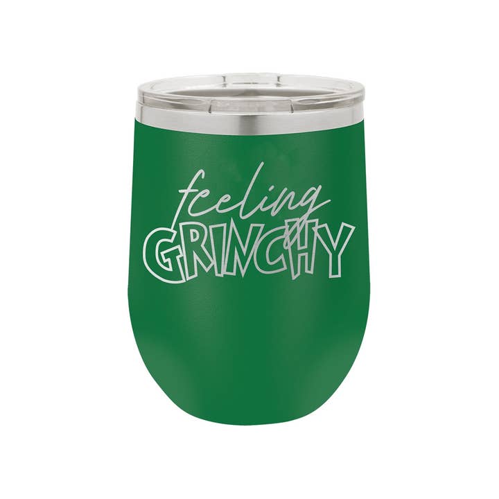 Viv&Lou - Wholesale Insulated Mug/Tumbler - Feeling Grinchy Green 12oz Tumbler0