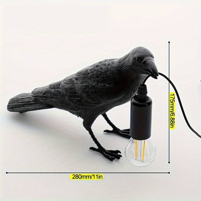 Buddha Ayurveda - Wholesale Accent/Desk Lamp - Gothic Crow Lamp - LED Table Accent - Holiday Decor3