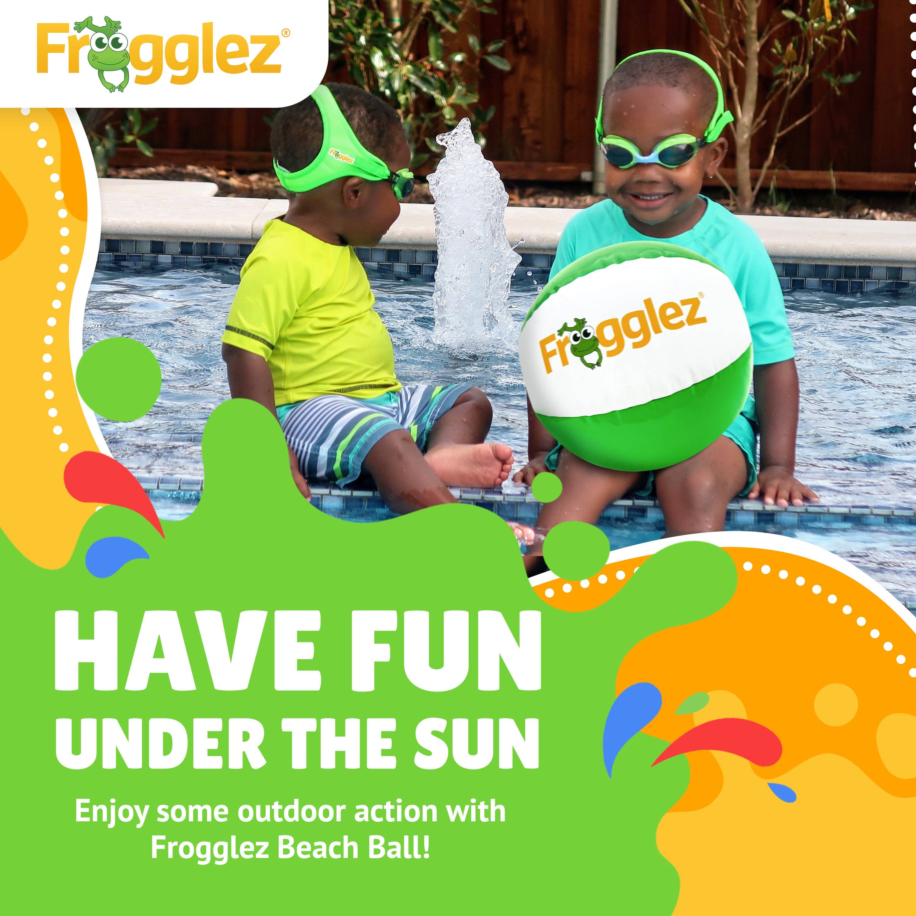 FROGGLEZ Swim Goggles - Wholesale Beach/Pool Toy - Kids & Baby - Frogglez Beach Ball4