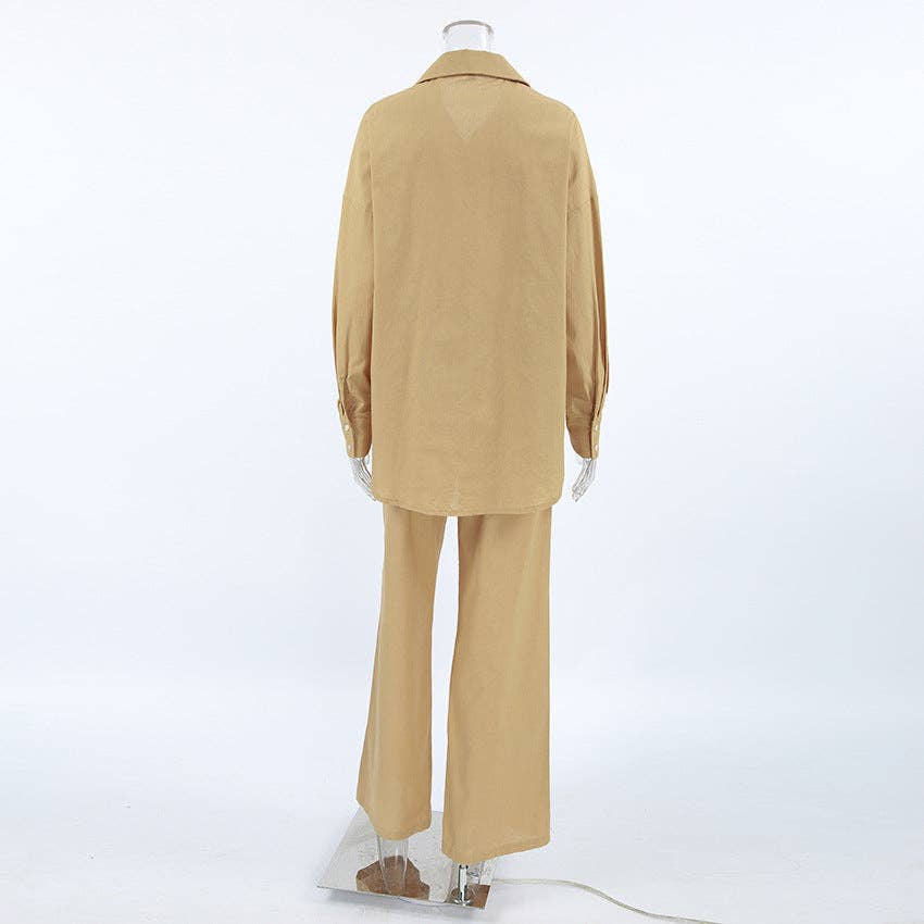 Marayn - Wholesale Lounge Set - Women's - Boho Chic Autumn Set Linen Blend Lounge Style11