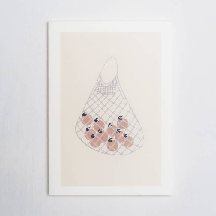 Net Bag Greetings Card for wholesale by Elly Vvaller