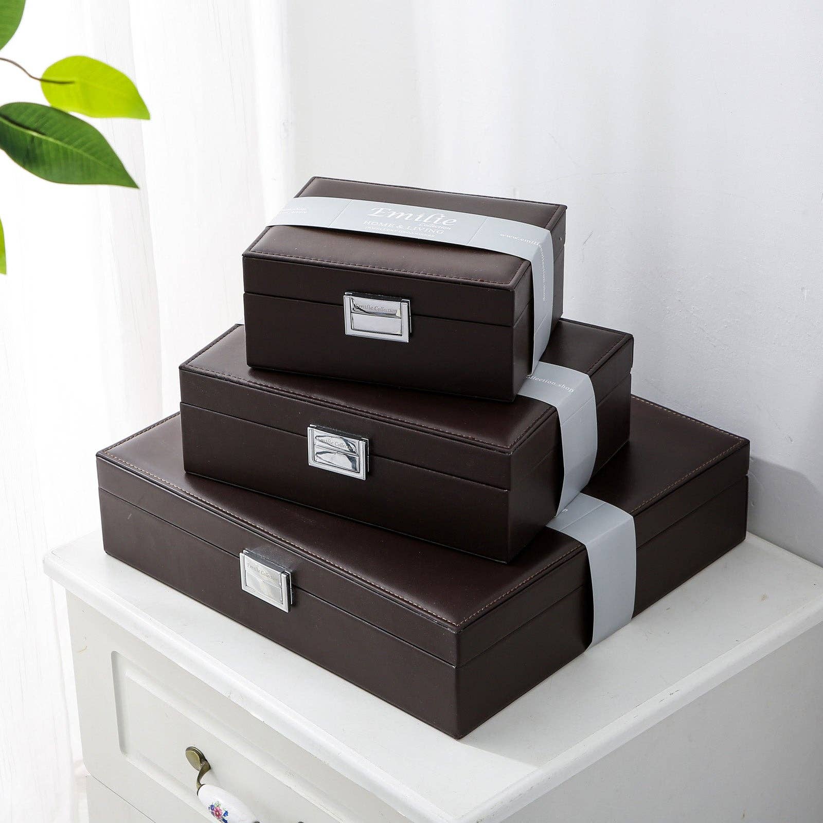 Emilie collection - Wholesale Jewelry Box/Organizer - Jewelry box brown large5
