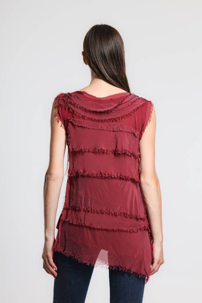 TINA Stephens Italy/Tees By Tina - Wholesale Blouse - Women's - Arianna Silk Ruffle Top (BT205)35